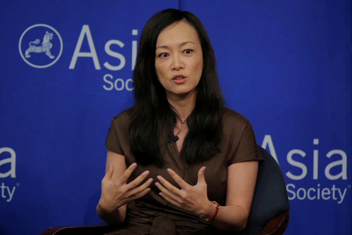 Sue Mi Terry, director at Bower Group Asia, speaks on a "Crisis on the Peninsula: Implications for the U.S. - Korea Alliance" panel at the Asia Society in New York, U.S., June 19, 2017. 