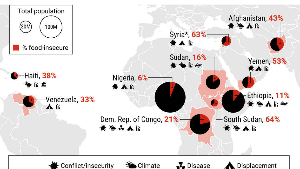 The Graphic Truth: Global hunger hotspots in 2021 - GZERO Media