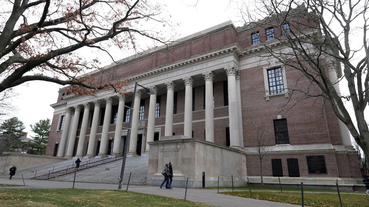 ​The Harry Elkins Widener Memorial Library is pictured in Harvard yard at Harvard University in Cambridge, Massachusetts, U.S., December 7, 2023 