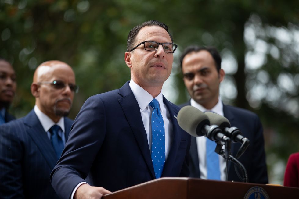 Then-Attorney General Josh Shapiro announces a $20 million settlement with Trident Mortgage Company over redlining allegations, Philadelphia, PA, July 27, 2022.