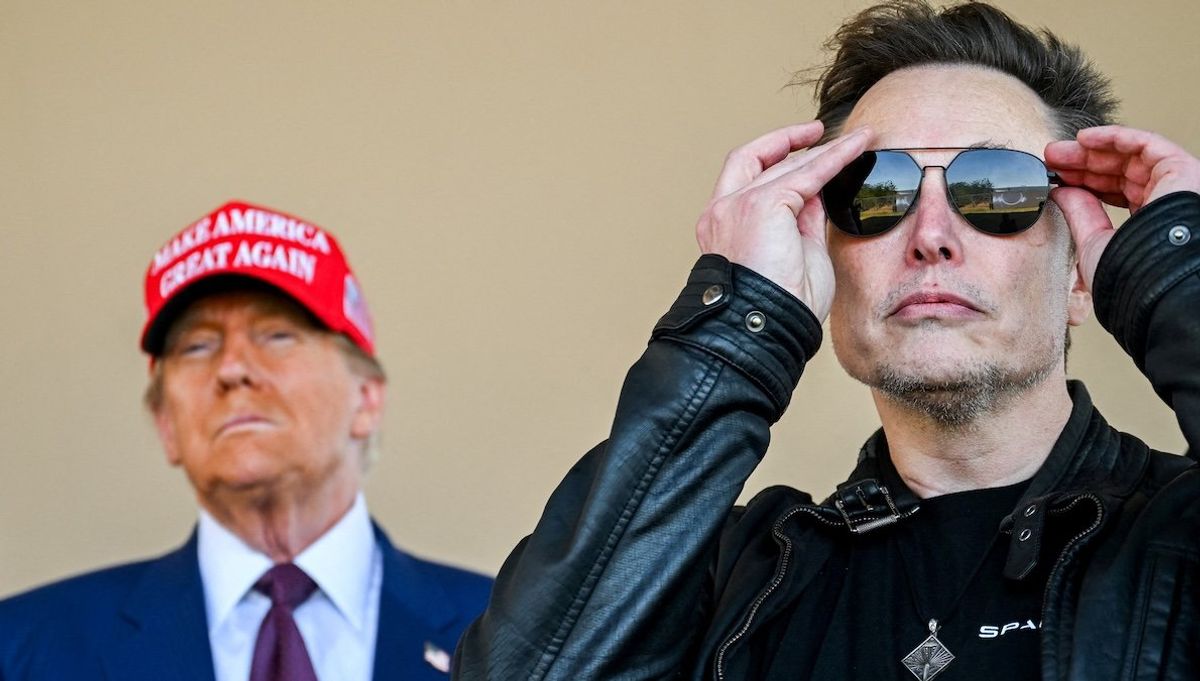 Then-President-elect Donald Trump and Elon Musk watch the launch of the sixth test flight of the SpaceX Starship rocket in Brownsville, Texas, in November 2024. 