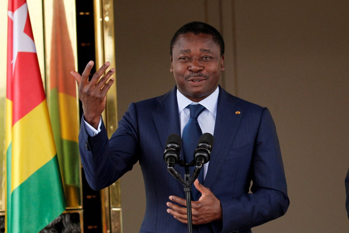 Togo's President Faure Gnassingbe speaks during a joint news conference with Ivory Coast's President Alassane Ouattara