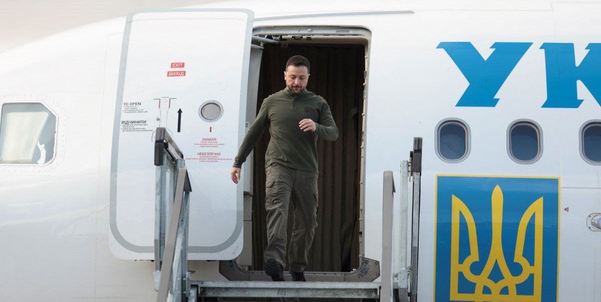 ​Ukraine's President Volodymyr Zelenskiy arrives at Shannon airport ahead of a bilateral meeting with Ireland's Taoiseach (Prime Minister) Micheal Martin, in Shannon, Ireland, February 27, 2025. 