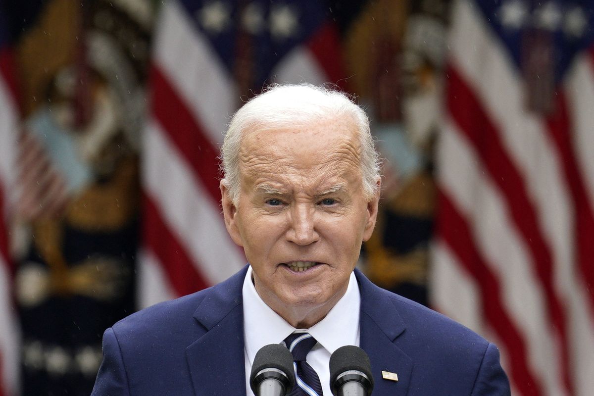 US President Joe Biden deliver remarks on American investments before signing documents related the China tariffs in the Rose Garden of the White House in Washington on May 14, 2024.