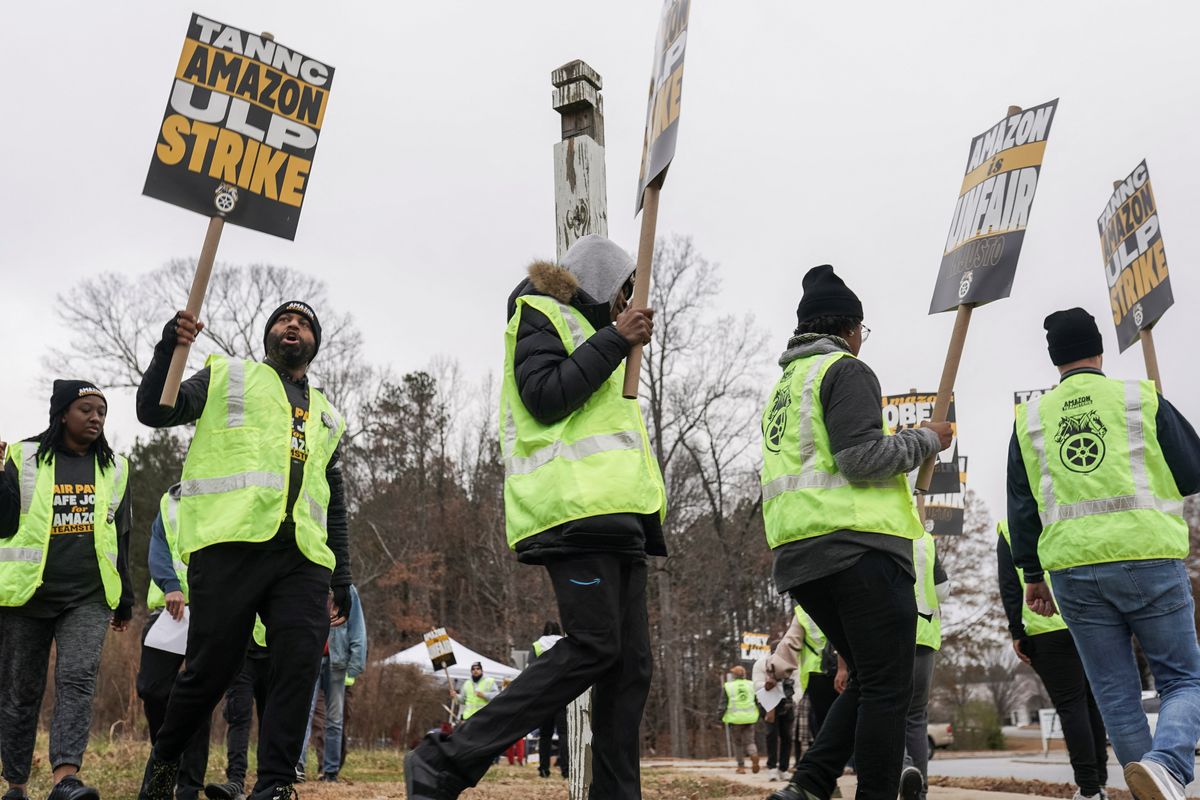 Victorville joined the nationwide Amazon workers strike as employees there demand higher wages, better benefits and safer working conditions.